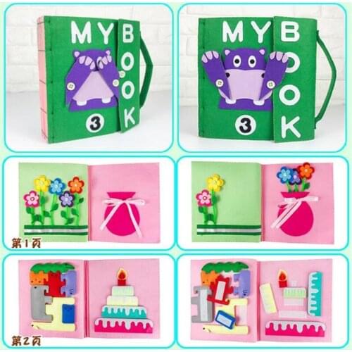 3D Kid Cloth Book DIY Panting Book Manual Intelligence Puzzle Children Toy Book Early Education Development Reading Book
