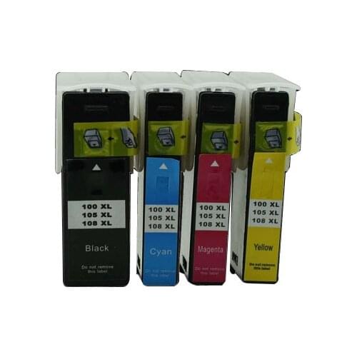 4x Compatible Ink Cartridge For Lexmark 100 100XL 108XL For Lexmark S305 S405 S505 S605 Pro205 Pro705 Pro805 Pro905 708 Printer