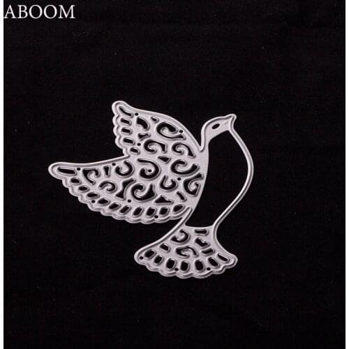 ABOOM 1PC Peace Bird Pigeon Design DIY Cut Die Scrapbooking Card Steel Cutting Dies Stencils Carbon Steel Embossing DIY Making