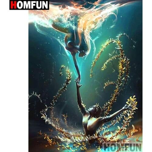 HOMFUN Full Square/Round Drill 5D DIY Diamond Painting "Couple characters" Embroidery Cross Stitch 3D Home Decor Gift A12501