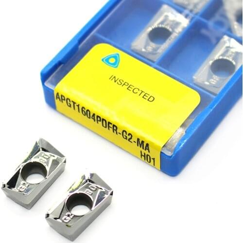 APGT1604 PDFR G2 MA H01 100% Original Milling Cutter Aluminum Alloy Slotted Aluminum Processing Inserts CNC Lathe Tool