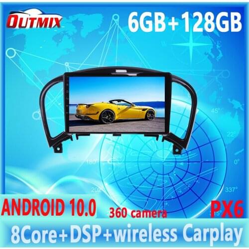 6+128G Android 10 For Nissan Juke 2011-2018 Car Multimedia Player GPS Navigation Head Unit Auto Radio Audio Stereo Tape Recorder