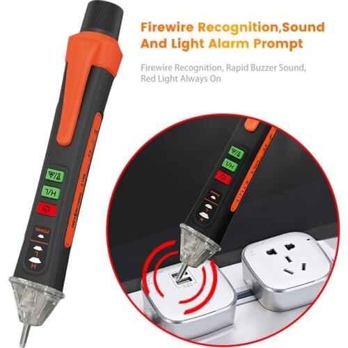 Non-Contact Voltage Tester 48-1000V AC Voltage Detector Pen Circuit Tester Electrical Indicator LCD Play With Flashlight Beeper