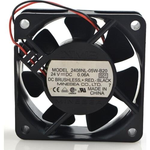 FOR NMB 6020 2408NL-05W-B20 6 cm 24V 0.06A Double Ball Inverter cooling Fan