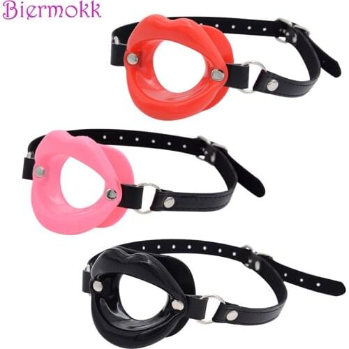 Sex Slave Silicone Lips O Ring Open Mouth Gag Oral Fetish Bdsm Bondage Restraints Erotic Toy Sex Toy for Couples