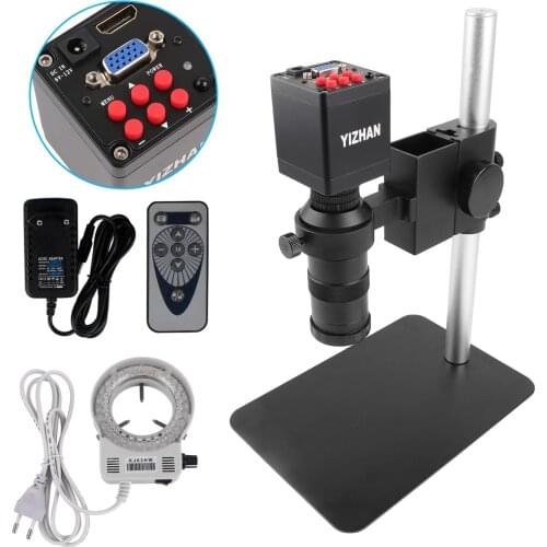 HDMI Microscope Camera Set HD 13MP 60F/S HDMI VGA Industrial Microscope Camera+130X C Mount Lens 56 Phone PCB Repair Tools