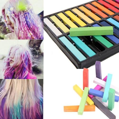Hot 6/12/24 Color Hair Color Wax Chalk for the Hair Color Temporary Blue Hair Dye Professional Crayons for Hair Multicolor