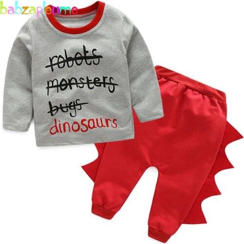 2PCS/0-24Months/Spring Autumn Newborn Baby Boys Suits Kids Clothes Casual T-shirt+Cartoon Cute Pants Infant Clothing Sets BC1053