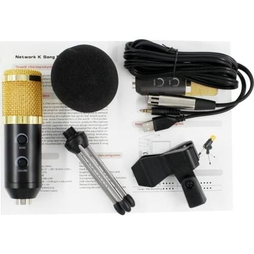 New BM 900 USB Microphone Condenser Wired With Stand Mic For Computer Recording PC Singing Studio Karaoke Upgraded From BM 800