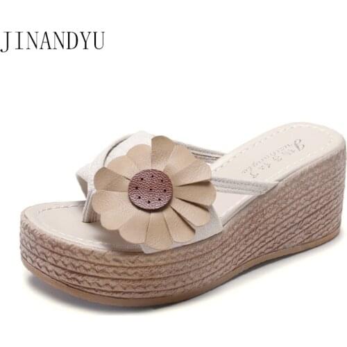 Summer Slippers Flip Flops for Women Slides Platform Sandal Comfy Beach Slippers Heels Women Flip Flop Mujer New 2020 Sandals