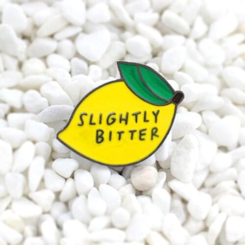 Lemon Pin Slightly Bitter enamel pin Cartoon without losing cute badge Summer clothes accessories cowboy Bag pin