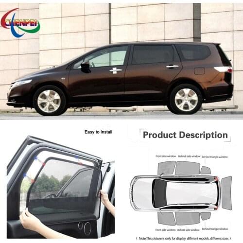 For Honda Odyssey 2011 Car Full Side Windows Magnetic Sun Shade UV Protection Ray Blocking Mesh Visor Car Decoration Accessories
