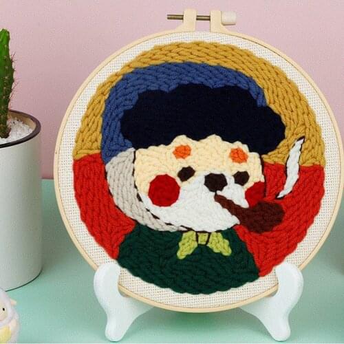 Punch Needle Embroidery Starter Kits for Adults Kids with Instructions Arts Crafts for Adults Embroidery Fabric Embroidery Yarn