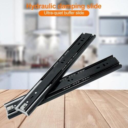 2pcs Drawer Slides Full Extension Guide Rail Prevent Drawer Opening And Closing Collision for Home Kitchen Drawer Cupboard
