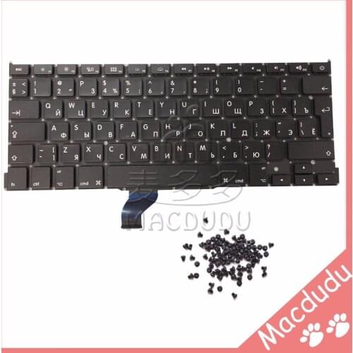 New RU Russian Keyboard + keyboard screws For MacBook Pro Retina 13" A1502 2013 ME864LL/A ME866LL/A *Verified Supplier
