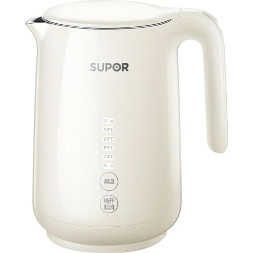 SUPOR 220V 1.5L Mini Portable Electric Kettle Household Automatic Water Boiling Kettle Pot with Stainless Steel Inner Kettle