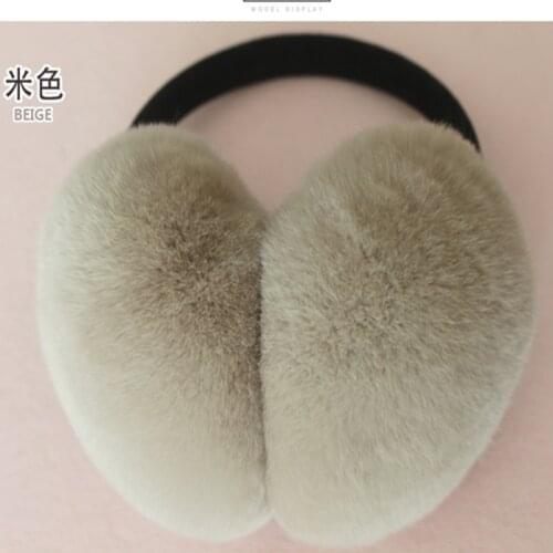 Adjustable Rex Fur Fur Headset Fur Earmuffs Earmuffs Ear Winter Rabbit Hair Bag Cover Super Soft Warm Winter Ear And Ear