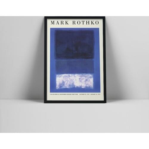 Mark Rothko Exhibition Museum Modern Blue Minimal Art Wall Pictures Canvas Prints Abstract Art Posters Living Room Decoration
