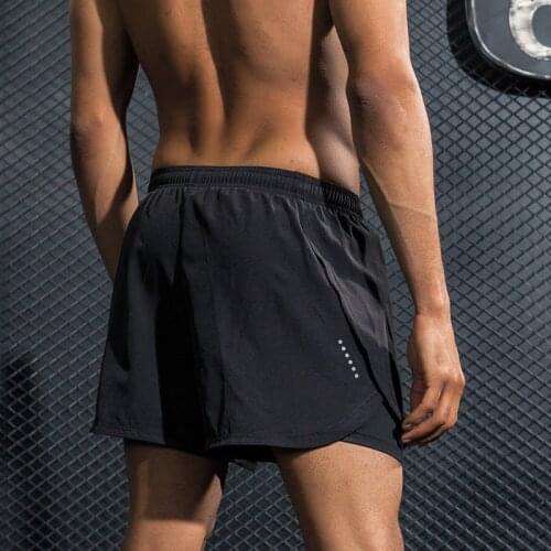 Sports Shorts Male Tight Double Anti-Emptied Running Marathon Track and Field Training Fitness Breathable Quick-Drying shorts