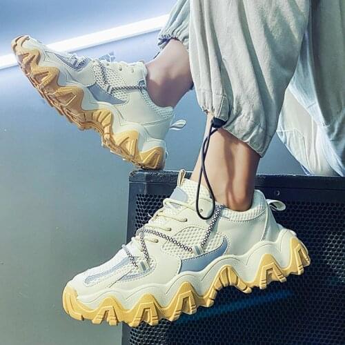 Outdoor Non-slip Mens Shoes Sport Men Sneakers Mens Summer Sports Shoes Chaussures Sport Homme Running Beige Sneackers GMA-0969