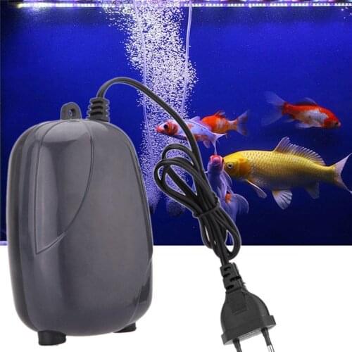 Water Pump 220V Aquarium Oxygen Air Pump Super Silent Fish Tank Mini Oxygen Pump Aquarium Accessories Single Double Outlet Pump
