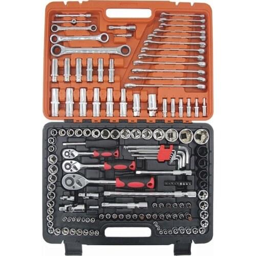 1Set/150pcs Professional Mechanics Repair Tool Set Hand Tools for Car Tire Spanner Wrench Socket Bicycle Repair Tool Kits ZG150
