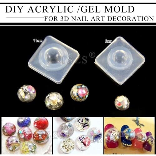 1pcs/lot Fashion Durable acrylic 3D Nail Art Tips Mold gel nail DIY Decoration Design