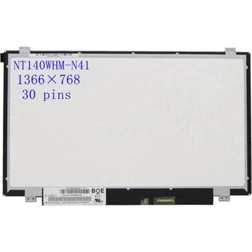 14.0" inch NT140WHM-N41 fit N140BGA EA3 LP140WH8 TPC1 HD 1366×768 30pin LCD Display Screen Panel Matrix
