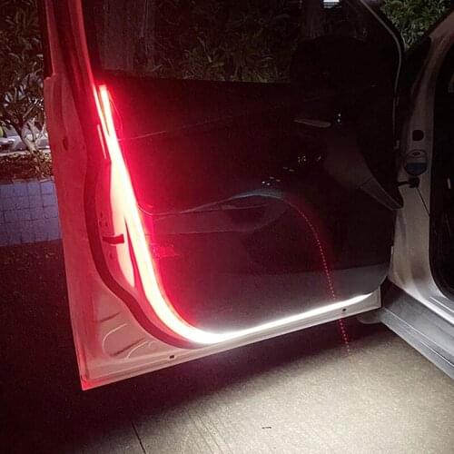 2or4 pcs Car Door Decoration Welcome Light Strips Strobe Flashing Lights Safety 12V LED Opening Warning LED Ambient Lamp Strip