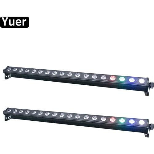 2Pcs/Lot 18x4W RGBW 4IN1 Indoor light Led Wall Light Wash Light DMX512 Led Bar Wash Stage Light For Dj Indoor horse race lamp