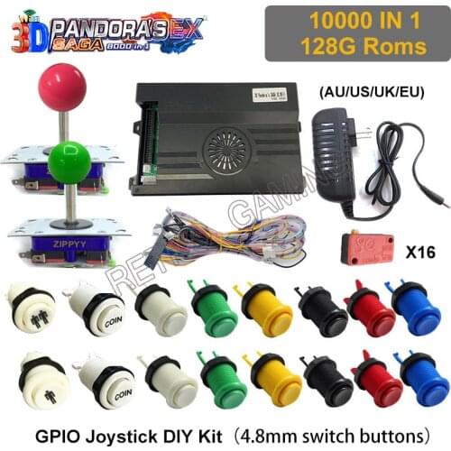 2021 Pandora Saga EX Box 10000 in 1 3D Retro Arcade Games Wifi DIY Kit Console Cabinet Machine Joystick Button With Tutorial