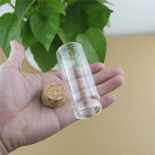 24PCS/lot 37*90mm 70ml Mini Glass Bottles Storage tiny Jar for Spice Corks spicy Bottle Candy Containers Vials With Cork Stopper