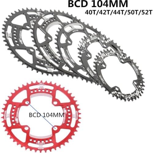 104BCD 40/42/44/50/52T Mountain Bicycle Chainwheel MTB bike crankset Aluminum Narrow Wide Chainring
