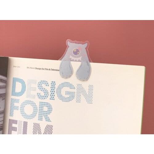 Lovely PP Cartoon Animal Monster Bookmarks Korean Cute Mini Creative Stationery Bookmark