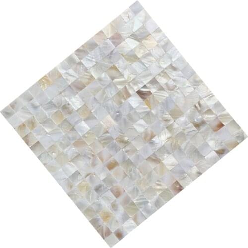 Self-adhesive Wall Stickers Peel and Stick Natural Mosaic Shell Backsplash Sticker for Bedroom and Bathroom Mother of Pearl