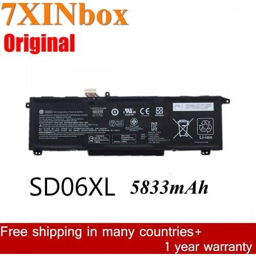 7XINbox 5833mAh 11.55V 70.91Wh SD06XL HSTNN-DB9U L84356-2C1 L84392-005 Original Laptop Battery For HP Omen 15 2020 15-ek0000