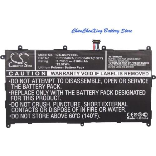 Cameron Sino 6100mAh Battery SP368487A, SP368487A(1S2P) for Samsung Galaxy Tab 8.9, GT-P7300, GT-P7310, GT-P7320