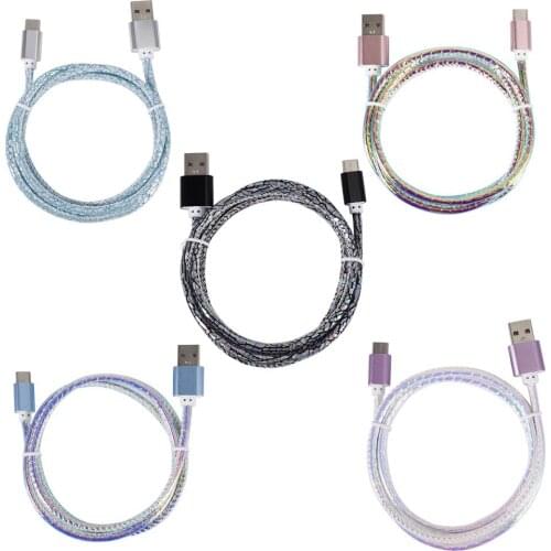Fast Data Charging Cable Creative Fashion PU for the phone system of Micro, Type-C, IiPhone
