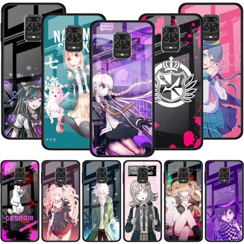 Anime Danganronpa Phone Case For Redmi Note 9T 9S 8 Pro 9 8T 7 9C 9A 8A 9i 9 Power K30 Pro Tempered Glass Shell Cover Coque