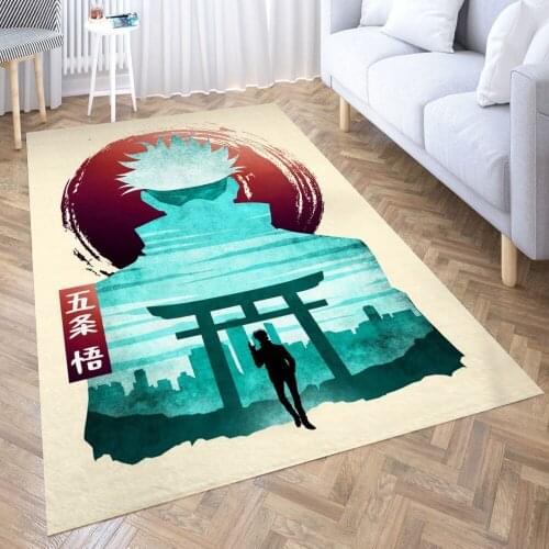 Gojo Jujutsu Kaisen Carpet Decora Home Bedroom Kitchen Anti-slip Mat Rug Doormat Aisle Floor Mat Bath Mats Doormat