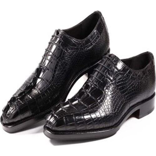 Gedili new Thailand crocodile male Leather shoes Men dress shoes foreign trade business men Leather shoes male British