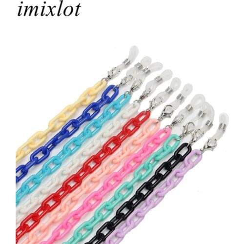 Imixlot 100cm New Fashion Acrylic Sunglasses Chain Women Anti-slip Hollow Geometric Hanging Neck Strap Rope Lanyard Accessories
