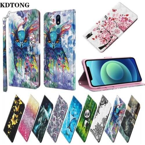 Painted Flip Leather Case for LG K61 K52 K51 K50 K41S K40S K40 K31 K30 2019 Stylo 5 Q70 Funda Card Slot Wallet Bag Full Cover