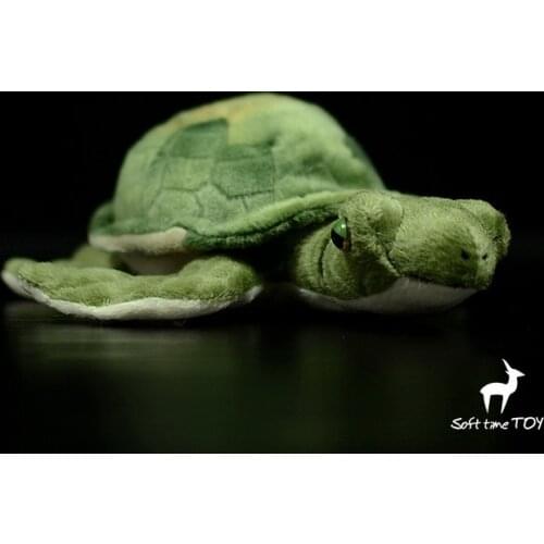 Cute Soft Simulation Green Sea Turtle Plush Toy Children Kids Boys Girls Birthday Gift 17cm PP Cotton
