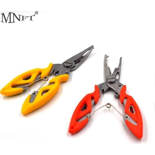 MNFT Multifunction Fishing Plier Scissor Braid Line Lure Cutter Hook Remover Tackle Tool Curved Mouth Cutting Fish Use Tongs