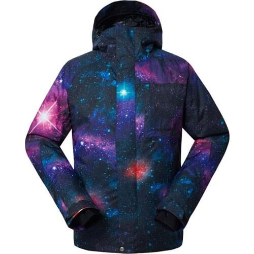 Gsou Snow Mens Ski Suit Windproof Waterproof Breathable Ski Jacket Single Board Skiing Wear Outdoor Warm Cotton Clothes For Men