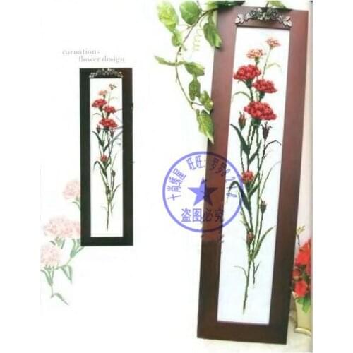 11/14/18/27/22/25/28CT lovely beautiful counted cross stitch kit carnation carnations red flower