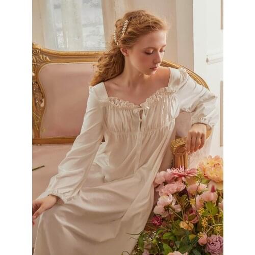 Night Dress Women Sleepwear Cotton Women Night Gowns Simple Design Maternity Nightgown