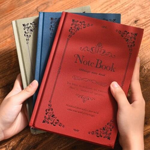 Caderno criativo em estilo europeu, material requintado, estilo retrô, a5, rede vermelha, para estudantes, escola e leitura