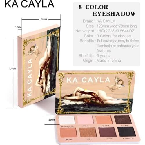 8 Color Eyeshadow Palette Matte Shiny Long-lasting Eyeshadow Kit Pigment Makeup Waterproof Diamond Pigment Eye Pallete Make Up